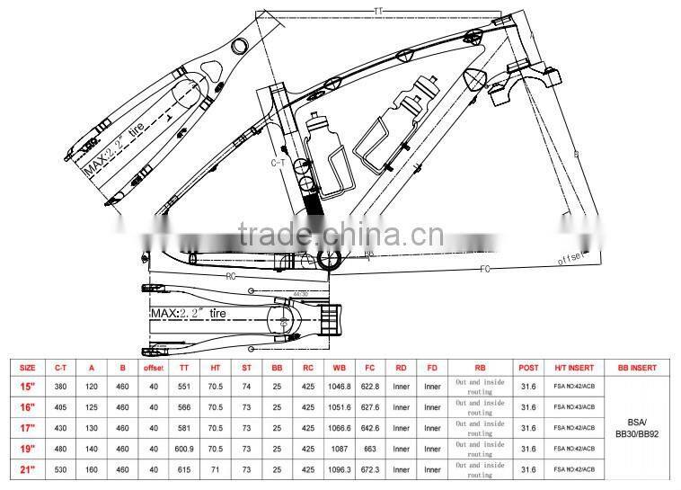 135*9mm axle 26er mtb carbon frame, mountain bicycle carbon frame xt260