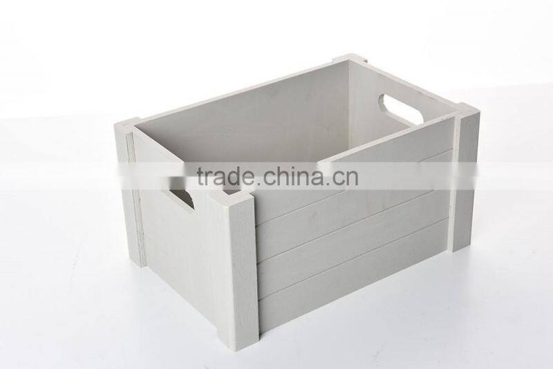 antique new design decorative handmade unfinished small timber crate for plant