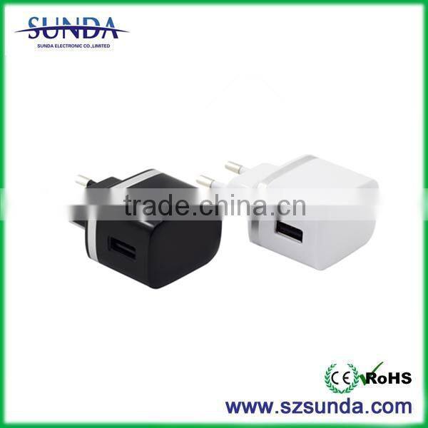 2015 new product 12v 2a usb wall charger 2 port for mobile devices