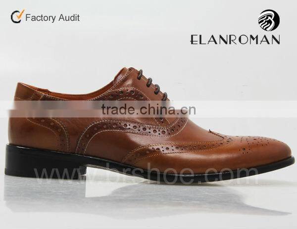 Hot-sale brogue leather Lace up shoe men dress shoes with custom logo