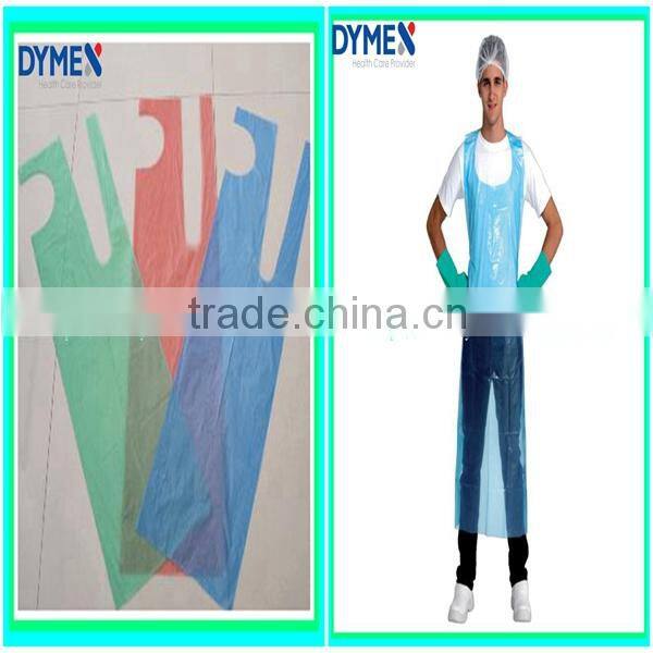 OEM Red High Quality Cheap Disposable Nonwoven PE Apron