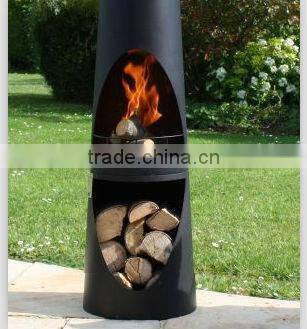 Outdoor Steel fireplace chimney with rust color