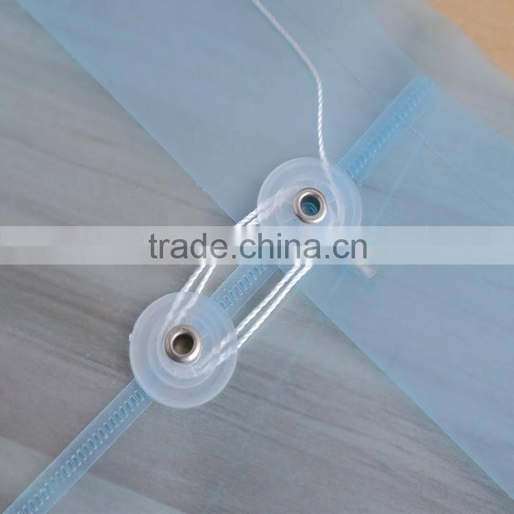 Plastic Clear A4 PP File Folder Bag With Button