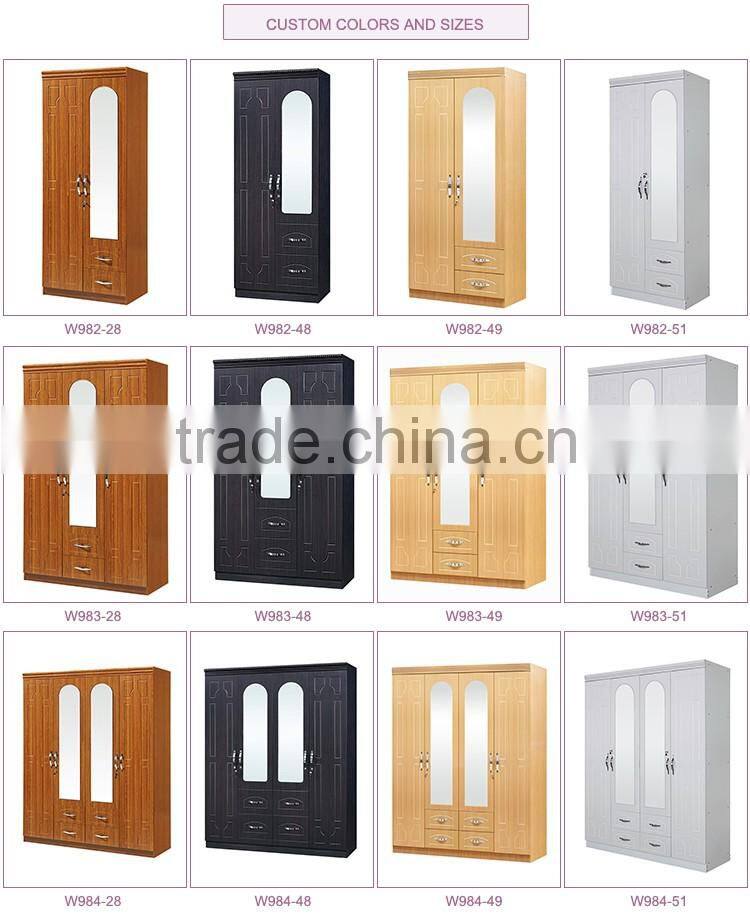 Hotel furniture simple design wardrobe closet double door wooden white hotel wardrobe designs