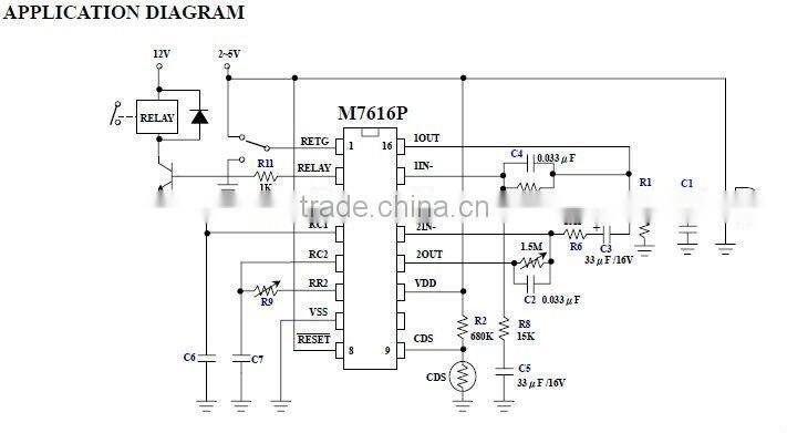 DC PIR CONTROLLER IC for Infrared Sensor Application