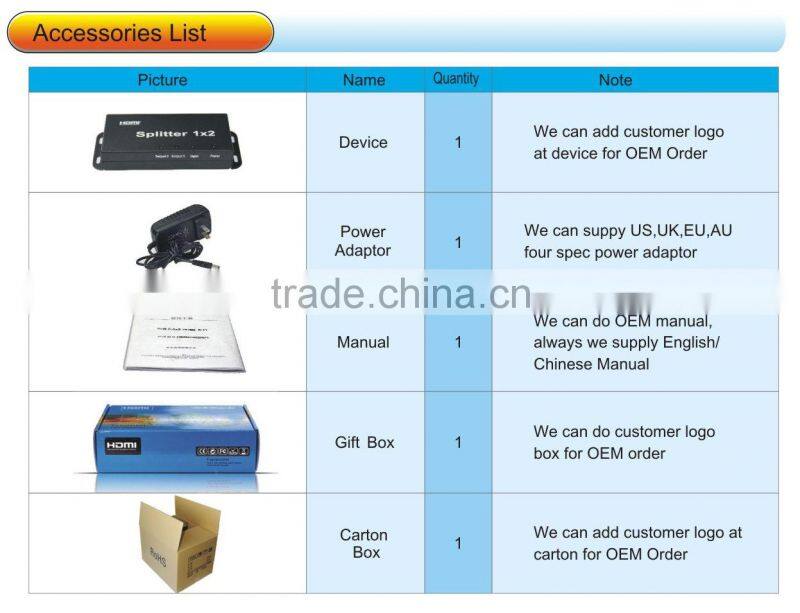 4K x 2K HDMI 1x2 Splitter