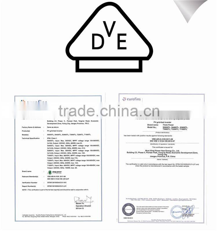 ThinkPower 2.2KW on-grid/grid-tied pv inverter free WiFi monitoring with VDE SAA G83 certificated
