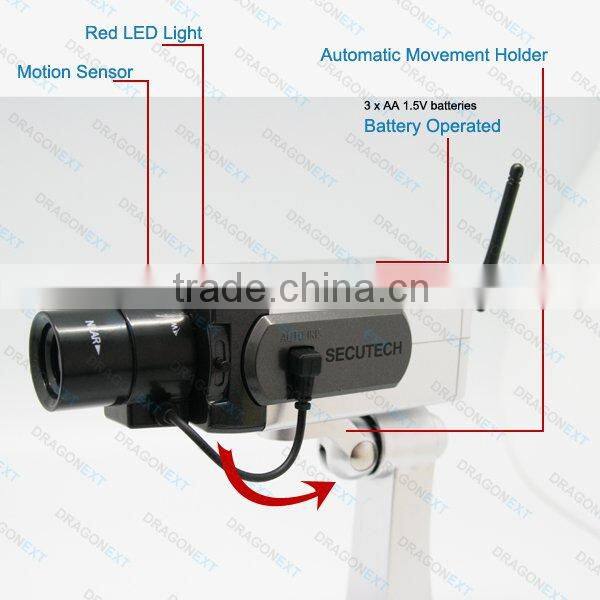 Dummy Fake LED Flashlight Security Camera Surveillance CCTV With Motion Detection System