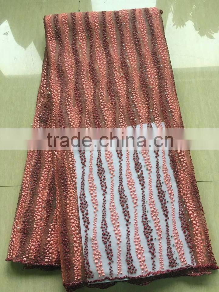 New High Quality in Tulle Lace French Lace Fabric in Modern Design for Wedding Dress lace fabric