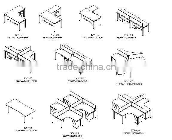 3 people office table