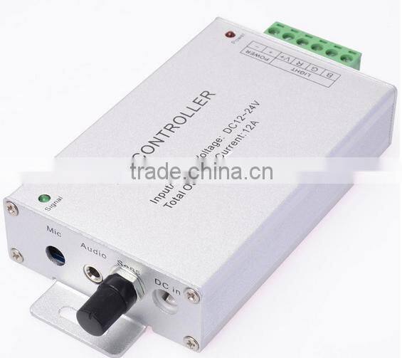 18-key RF music rgb led controller aluminum music rgb led controller audio audio Led rgb controller sound led controller CE,RoHS