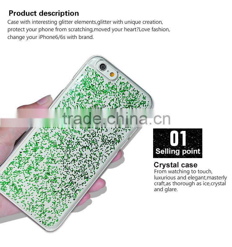 Aikusu Customized hot sale new products crystal glitter gel case for Iphone 6/6S
