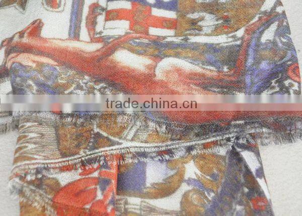 new products 2014 fashion digital print 100% cashmere pashmina scarfs