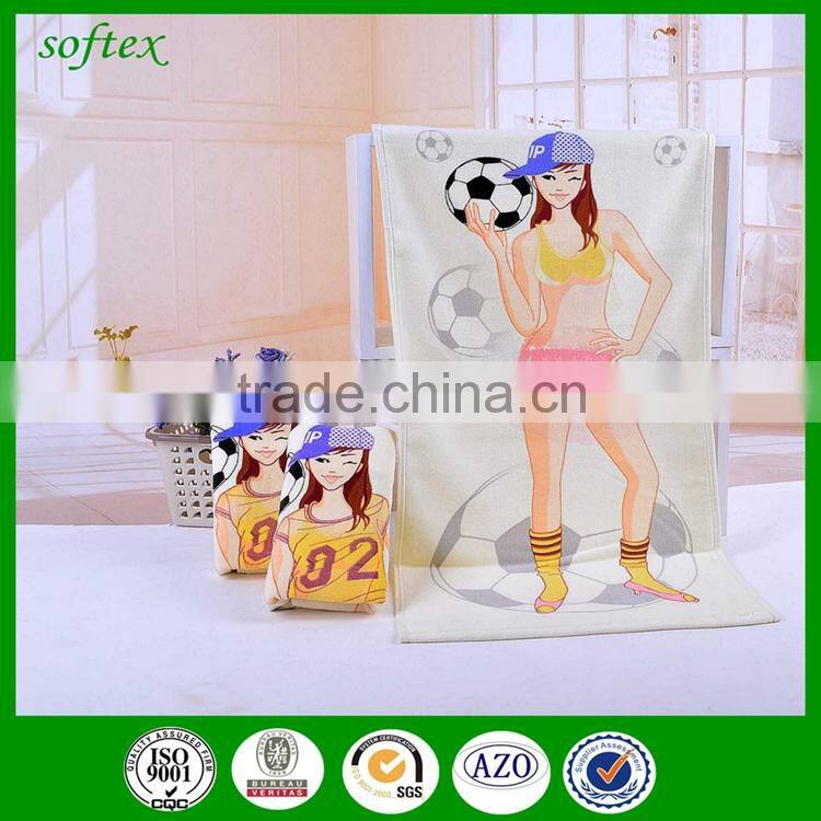 100%cotton fabric Cartoon beautiful girl Temperature control Color changing towel