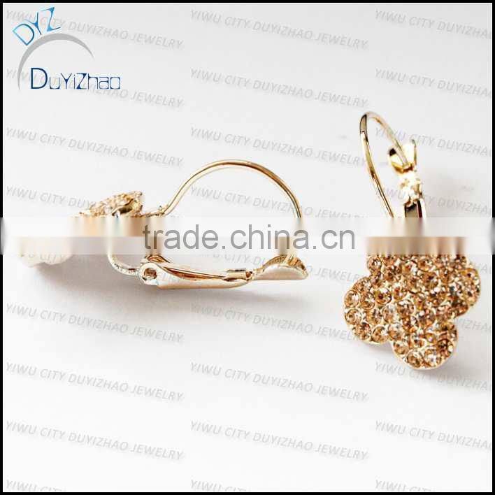 fashion design gold clip on earrings