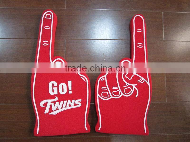 High quality good printing PU Sponge Soft Foam hand Cheering finger