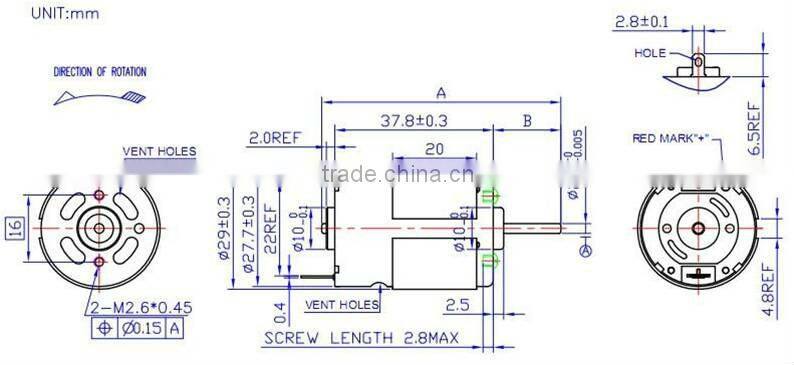 22V DC Small water pump motor home