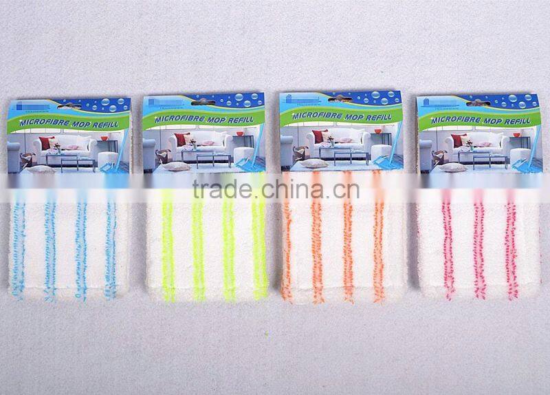 Best Selling Colourful Stripes Microfiber Floor Mop Pad Head Refill