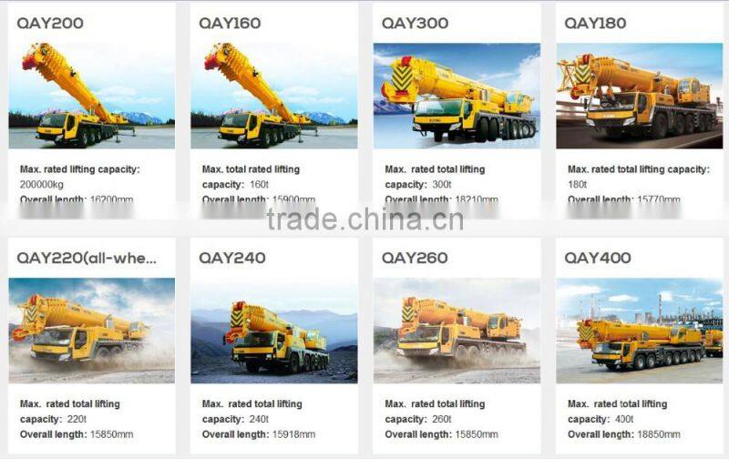2016 New high quality Xcmg all terrain crane truck crane 260ton crane QAY260