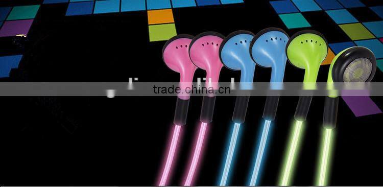 2014 newest El Luminous Earphone,take action to enjoy the music rhythm!