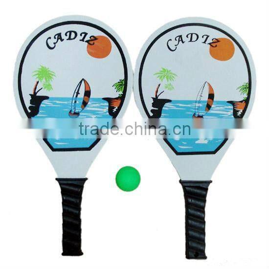 Hot Sell Wooden Beach Racket Set Promotional Toy