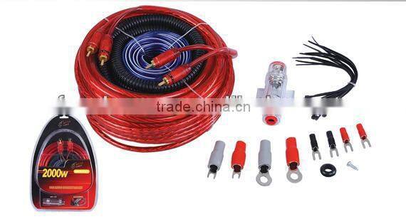 super hot! 4awg Clear red auto car amplifier cable kit