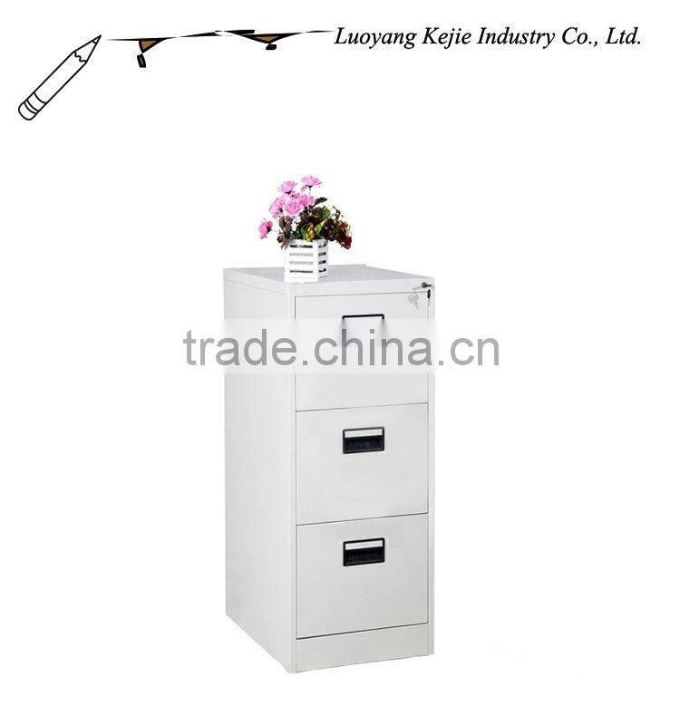 Fireproof colorful lateral three drawer steel storage filling cabinet