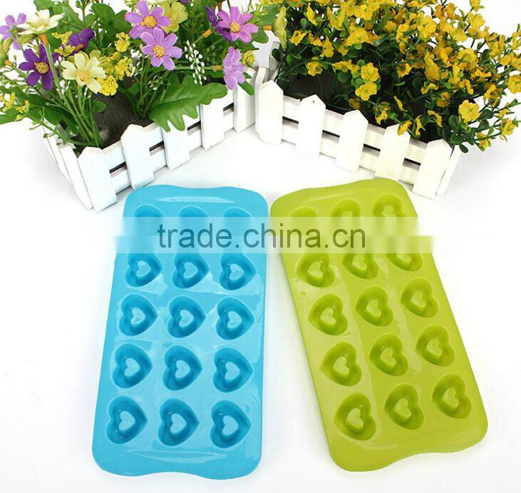 Brand new heart shape silicone baking cake mold ,silicon ice tray with great price
