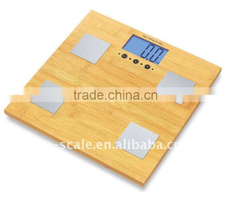 Bamboo Body Fat analyzer XY-6062 strong bamboo platform can be coffee color bamboo