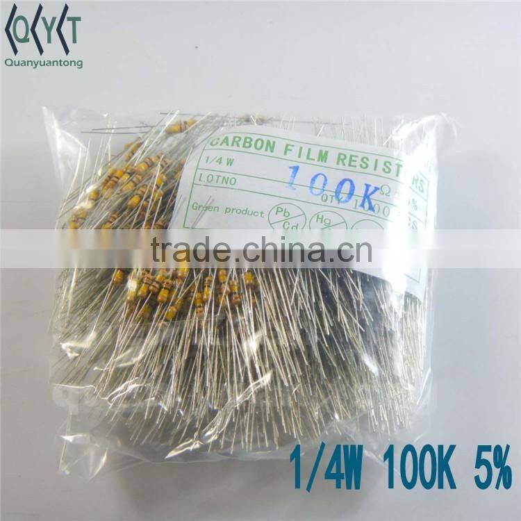 Resistors 1/4W 5% 100K NEW