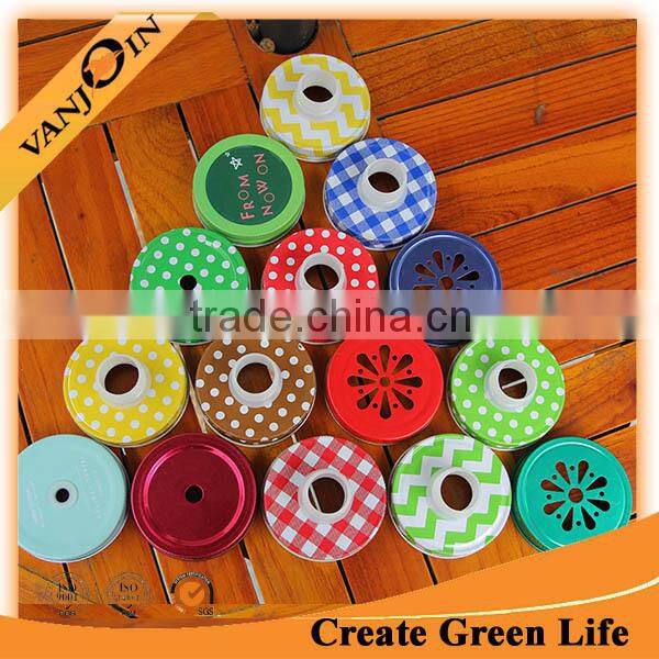 Decorate 70mm Tinplate Lids For Mason Jar