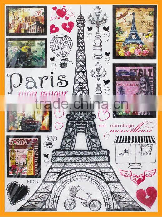 Fashion bedroom sticker, innocuous lenticular 3d floor sticker