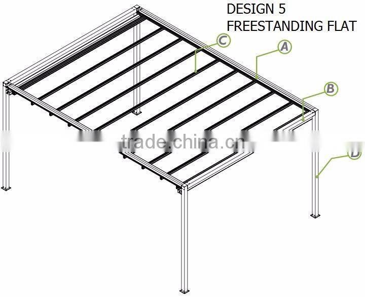 Retractable Roofing System/All Season Aluminium Pergola System