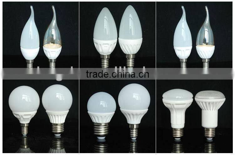 LED candle light C37 6W E14 plastic shell for high heat dissipation by LEL in zhejiang China