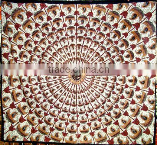 Self Square Design Cotton bed cover