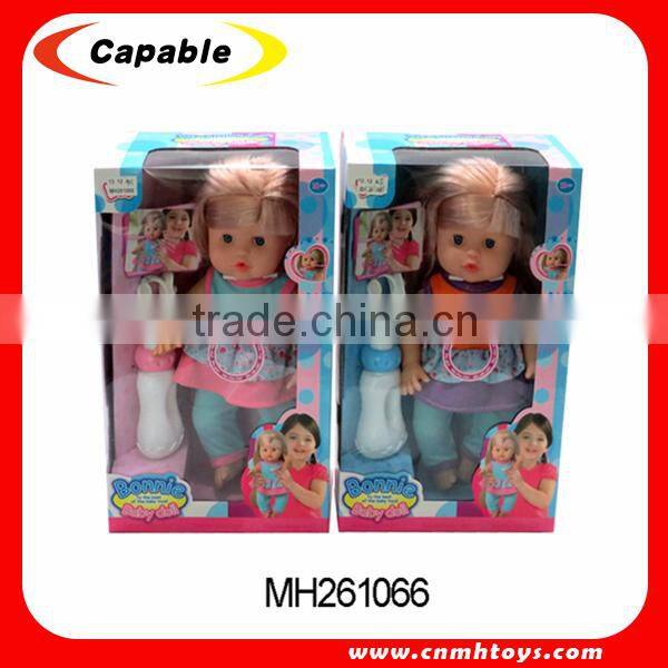 16 Inch Drink and Pee Baby Pee Doll with 12 Different IC Sounds