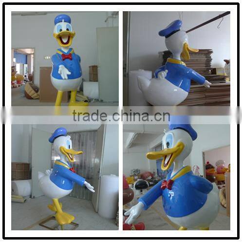 Theme Amusement Park Fiberglass Donald Duck Cartoon Figures