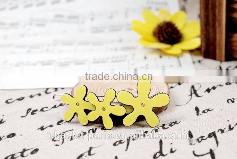 chaplet rhinestone flowers hairpin for girls