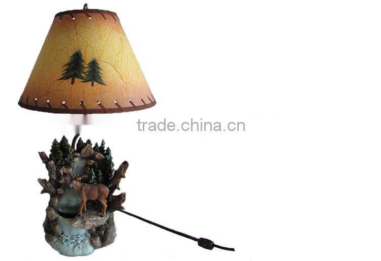 resin craft led table lamp in the shape of deer