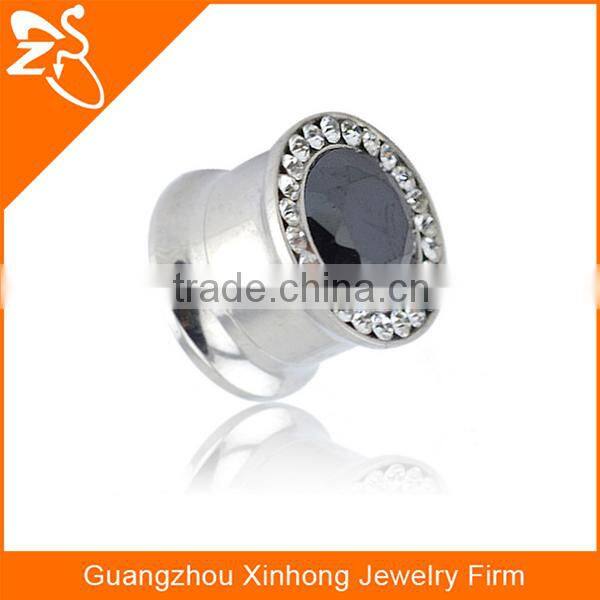TP01055 surgical steel artificial zircon ear tunnel fine jewelry