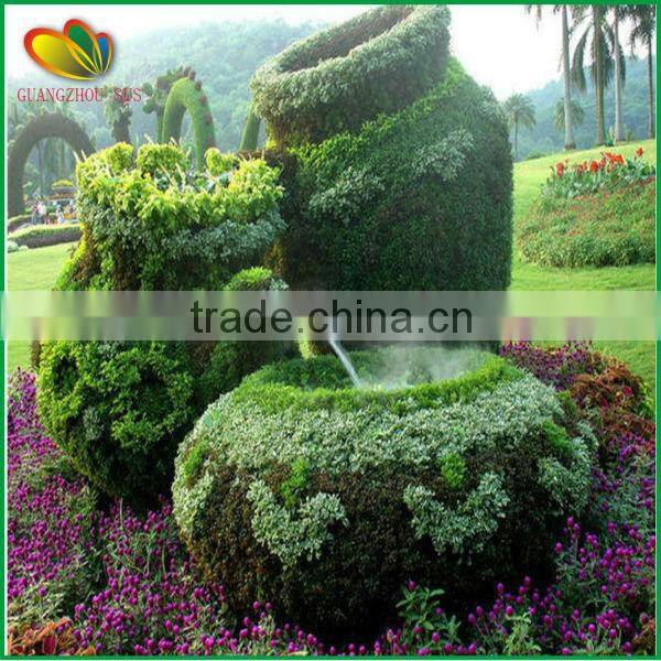 Garden decoration artificial cartoon topiary animals grass animal plastic artificial grass topiary animal