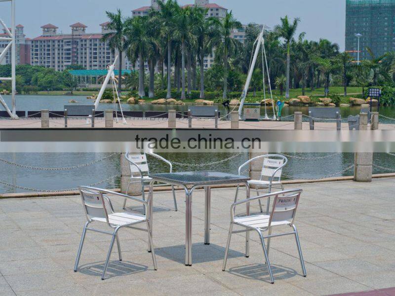 modern outdoor aluminium bar arm hotel chair YC002