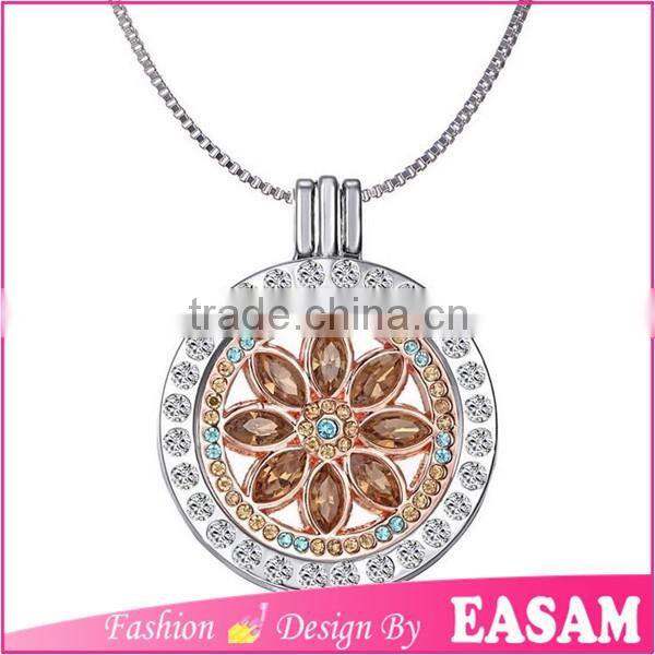2016 New design alternative crystal locket pendant necklace