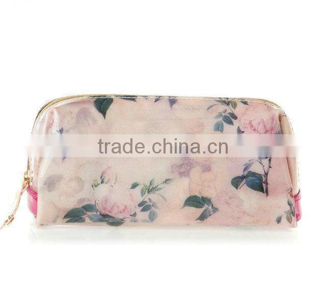 Ted's Timeless Romantic all-over print women wash bag /Flower print cosmetic pouch /Journey toilet bag