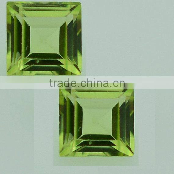 Wholesale loose Rough Peridot Princess Cut Gemstone, AAA Quality Gemstone