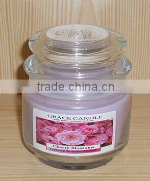 candle in glass jar, scent or unscented, color candle for wedding party or christmas decoration