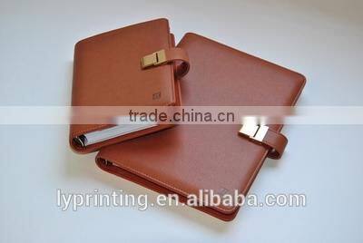 Custom High Quality Cover PU Notebook, Embossing Leather Book Cover Made in China