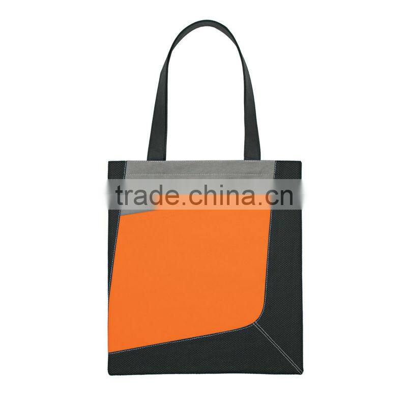 Non-Woven Accent Tote Bag- Orange