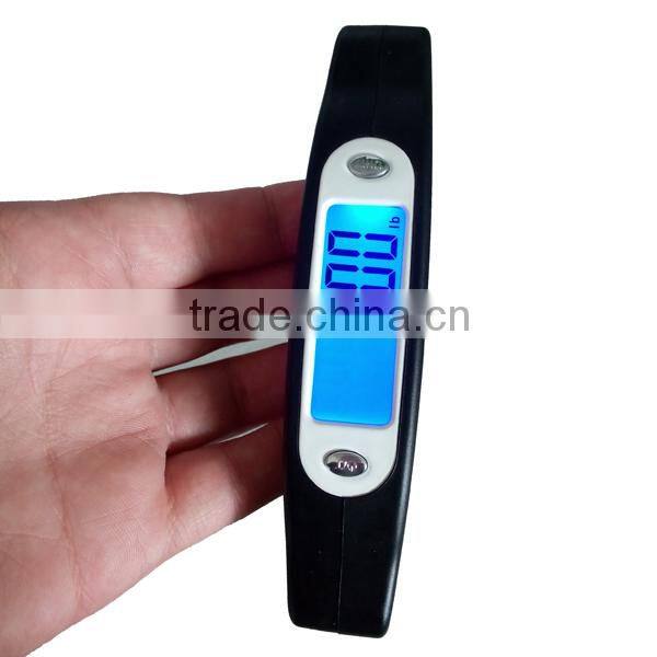 LCD Digital Luggage Scales for suitcase,travel,shopping,gift sale with Blue LED backlight