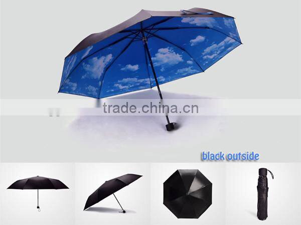 Blue Sky and Cloud Printing Umbrella Foldable Original and Updated Type